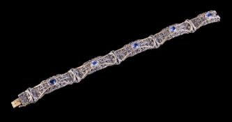 A sapphire bracelet