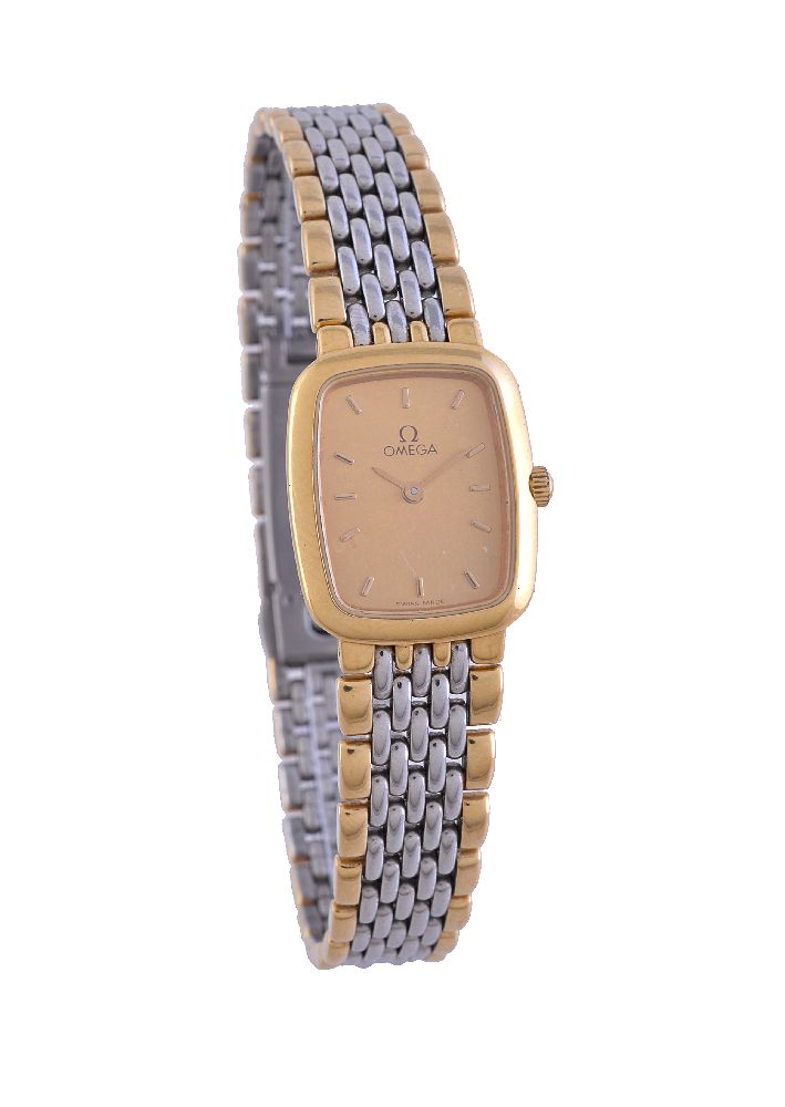 Omega, De Ville,Lady's bi-colour bracelet watch