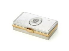 [Royal interest] Cartier, a silver rectangular presentation box by Jacques Cartier