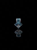 An Art Deco aquamarine and diamond clip by Cartier London
