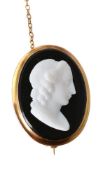 A George III paste cameo of Mary Shirley (née Meredith)