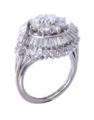 A 1970s diamond cluster dress ring