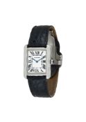 Cartier, Tank Solo, ref. 3170, a lady's stainless steel wrist watch