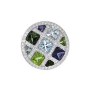 A diamond and gem set Pasha ring by Cartier