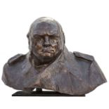 Ivor Roberts-Jones RA (1913-1996), A monumental bronze bust of Sir Winston Churchill