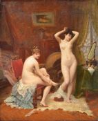 French School (19th century)Two nudes in a boudoir
