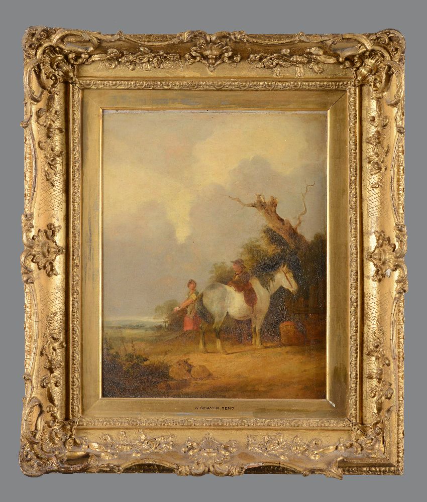 Circle of William Shayer Senior (British 1787-1879)Peasants with a horse;Peasant and his donkey on t - Image 2 of 6