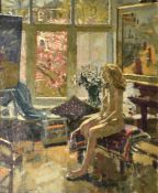 λ Ken Howard (British b.1932)Nude seated in the artist's studio