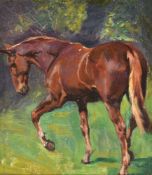 λ Lucy Elizabeth Kemp-Welch (British 1869-1958)Chesnut Horse Exercising