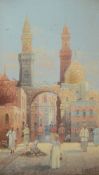 Karl Kauffman (Austrian 1843-1905)Figures in a Middle Eastern city, a pair (2)