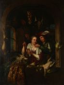Follower of Gerrit DouA study of a man and a woman under an arch
