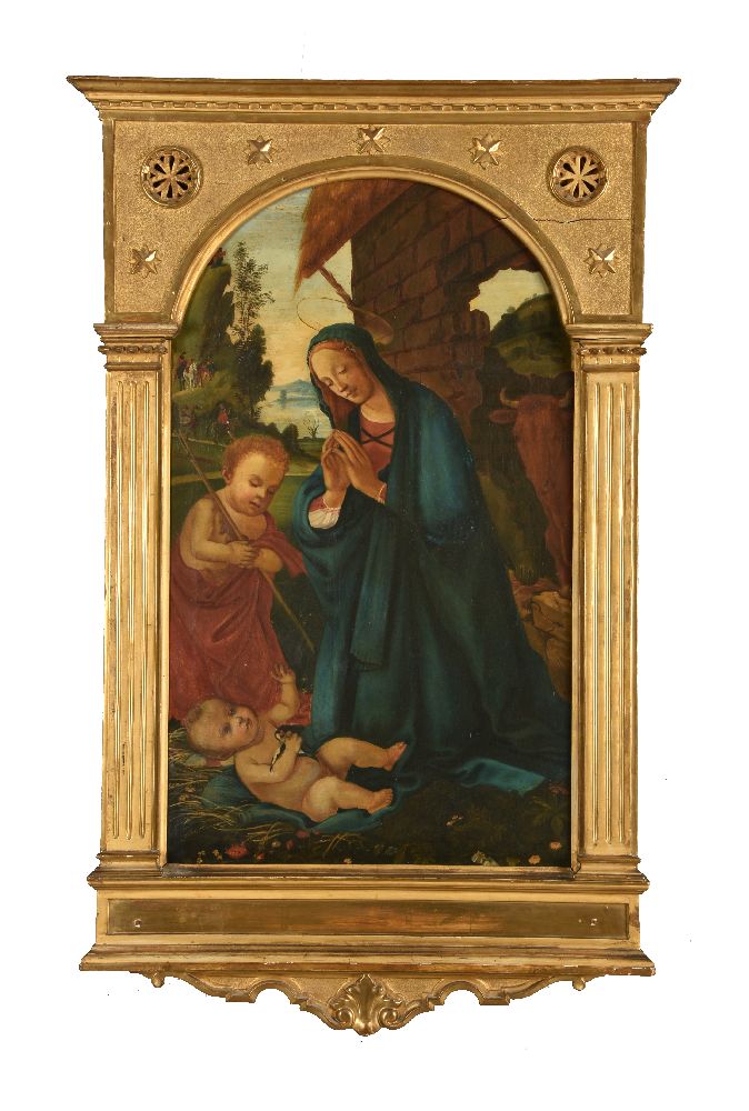 Italian School (19th century)Portrait of the Virgin Mary, Christ and St. John the Baptist - Image 2 of 3