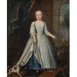 Provincial School (early 18th century)Portrait of a young girl with pet dog and birds