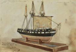 λ Montague Dawson (British 1890-1973)Model of an East Indiaman, probably Mellish 1819