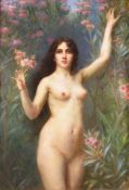 G*** Saint-Pierre (Continental 19th/20th Century)Nude with flowers