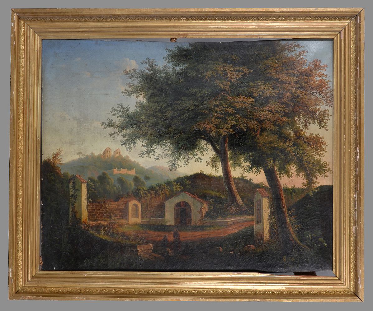 Continental School (circa. 1800)Resting at a wayside shrine - Image 2 of 3