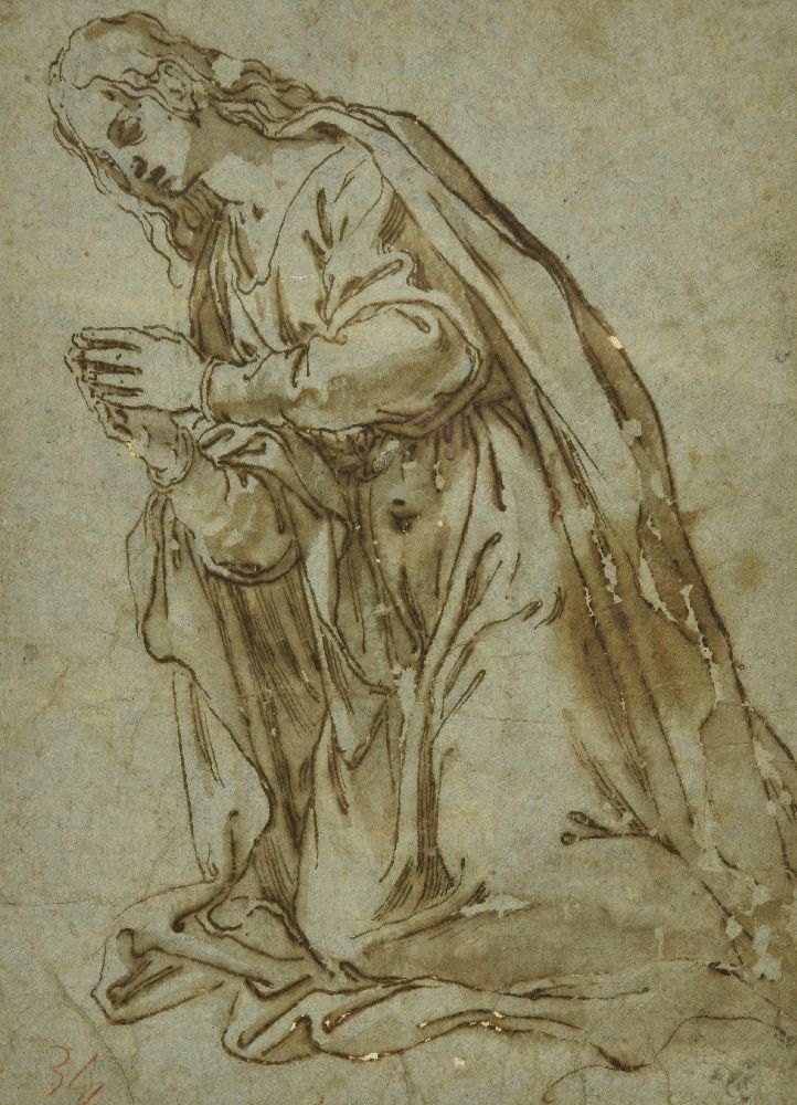 Manner of Annibale CarraciStudy of a bearded man - Image 2 of 7