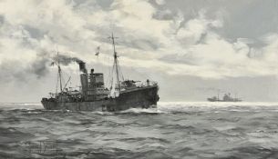 λ Montague Dawson (British 1890-1973)Minesweepers on patrol