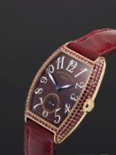 Franck Muller, Casablanca, ref. 7502 S6 R, a lady's 18 carat gold and ruby wrist watch