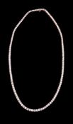 A diamond line necklace