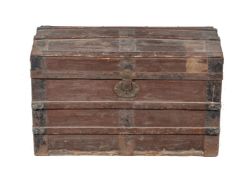 A softwood and metal clad trunk