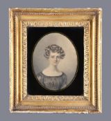 English School (early 19th century)Portrait of Frances Maria Edgeworth