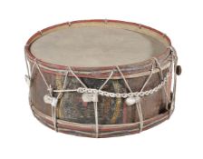 A military marching bass drum