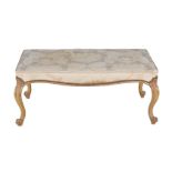 A giltwood and upholstered centre stool in French taste