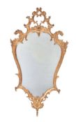 A gilt wood wall mirror in Baroque taste