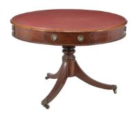 A mahogany drum table, circa 1820 and later