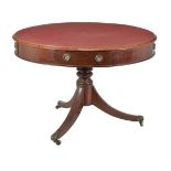 A mahogany drum table, circa 1820 and later