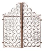 A pair of Continental wrought iron gates