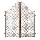 A pair of Continental wrought iron gates