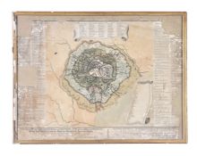 Etna. Gemmellaro (Giuseppe/Joseph), Historical and topographical map of the eruptions of Etna