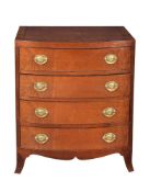 ϒ A Regency mahogany and rosewood banded chest of drawers