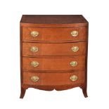 ϒ A Regency mahogany and rosewood banded chest of drawers