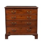 A George III mahogany bachelor's chest of drawers