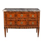 ϒ A Continental tulipwood and zebrawood commode