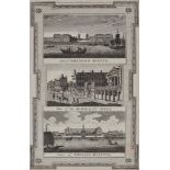 A set of six architectural engravings for Thornton's New and Complete History and Survey of London a