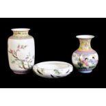 Two Chinese famille rose vases