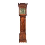 An oak cased longcase clock