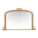 A Victorian giltwood and composition overmantel mirror