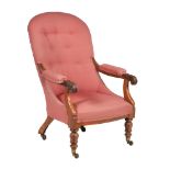ϒ An early Victorian rosewood armchair