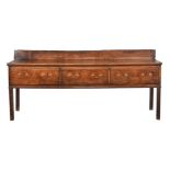 A George III oak and elm dresser base