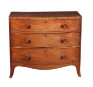 A George III mahogany chest of drawers