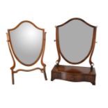 A mahogany platform dressing table mirror in George III style