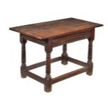 A Charles II oak side table