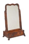 A George I walnut dressing mirror