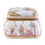 A Meissen gilt-metal-mounted box and cover