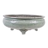 A Longquan celadon-glazed tripod bulb bowl